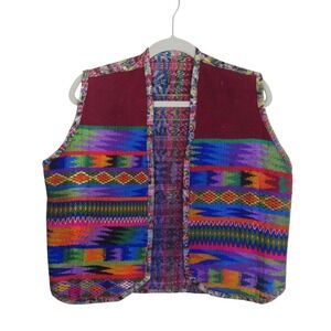Handmade Med Boho Tapestry Handmade Vest‎ Cropped Festival Southwestern